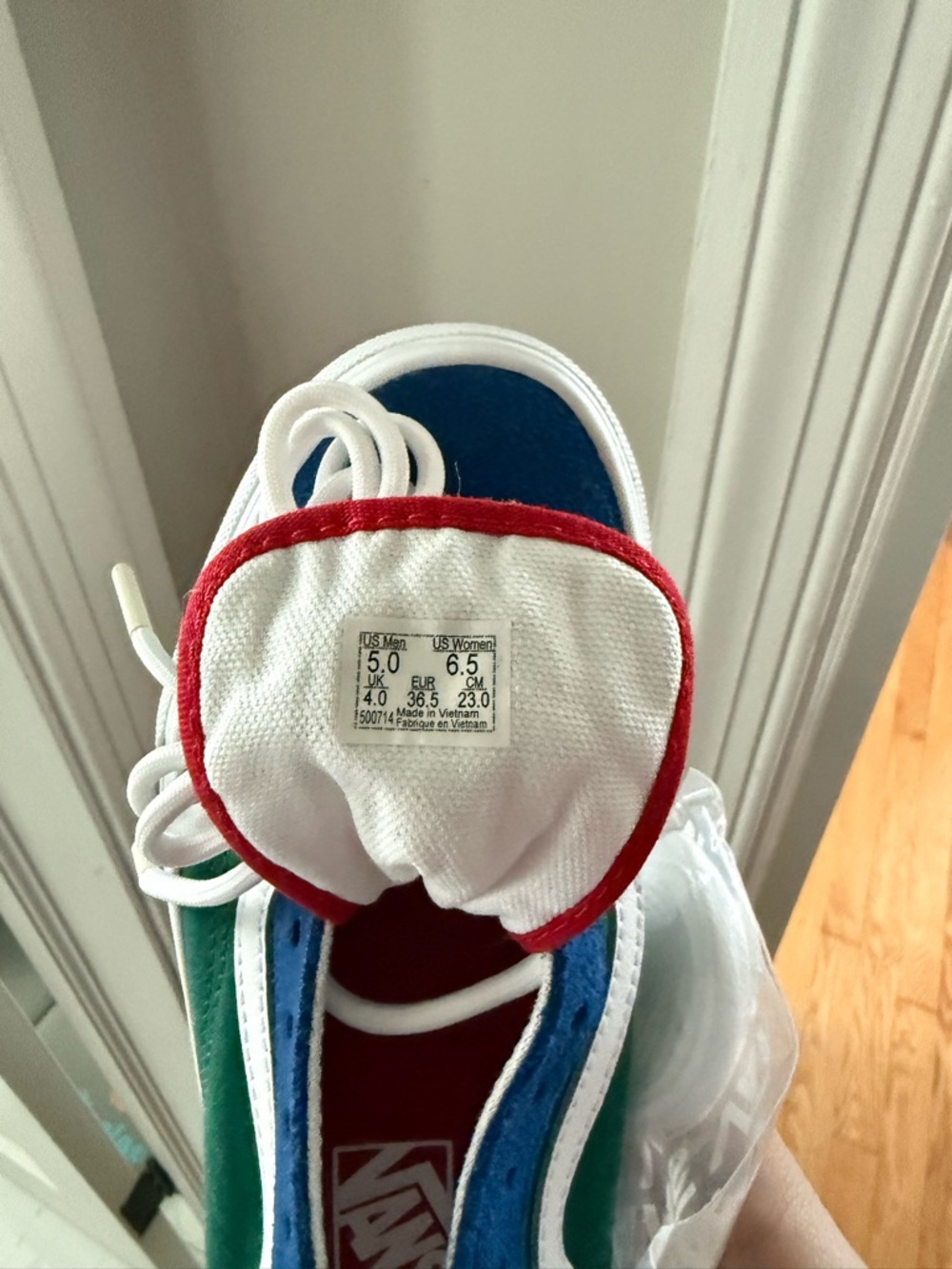 Vans Colorblock Sneakers - Blue Green Red White - Picture 4 of 4